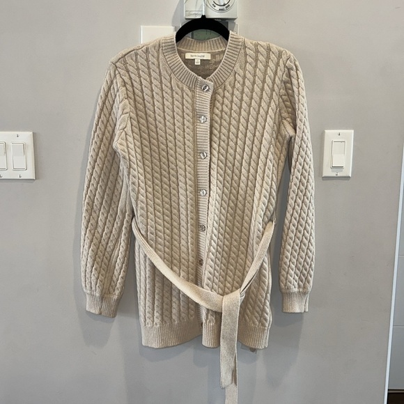 Favorite Daughter  The Ginger Belted Cardigan in Basmati - Picture 6 of 15